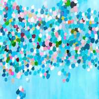 1 x Drift Limited Edition Framed Print - Pebbles in the Sea - Blue/Multi