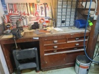 Timber Bench with 4 Drawers