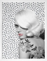 2 x Gwen Framed Prints - Black + White