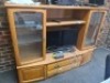 Timber Wall Unit with Glass Doors