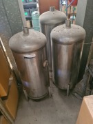 3 x Stainless Steel Wine Fermenters