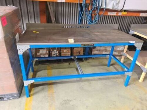 Metal Topped Workbench, Blue