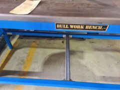 Metal Topped Workbench, Blue - 2