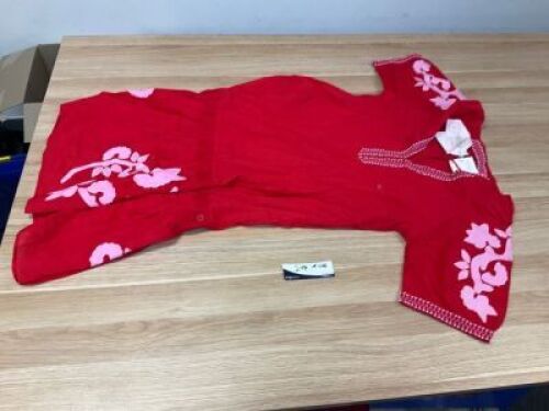 Blue Illusion Red Dress Size L