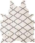 1 x Diamond and Dot Rug - White/Black