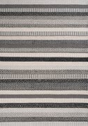 1 x Mariko Wool Rug - Grey Stripe