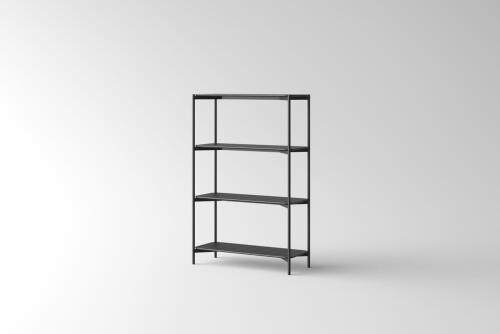 2 x Tana Display Shelves - 4 Tiers - Black
