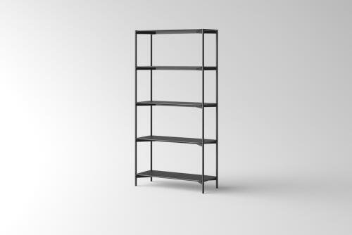 2 x Tana Display Shelves - 5 Tiers - Black