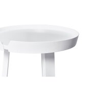 1 x Chase Round Side Table - White - 2