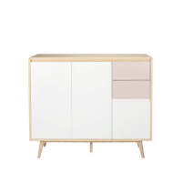 1 x Leilani Tall Sideboard - Pink/White/Natural