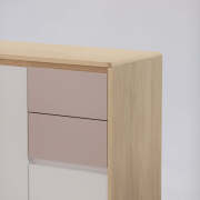 1 x Leilani Tall Sideboard - Pink/White/Natural - 3