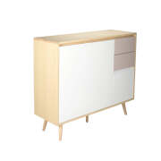 2 x Leilani Tall Sideboards - Pink/White/Natural - 2