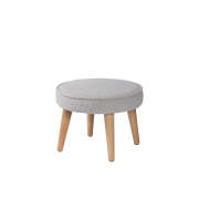 2 x Archie Round Ottomans - Grey