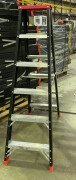 Fibreglass 6 step Black Ladder 1800x305mm - 2