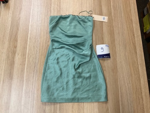 Bec + Bridge Symone Strapless Mini Dress - Moss Green -Size 6 AU - 2 US - 6 UK