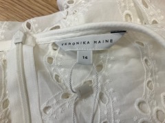 Veronika Maine Dress White - Size 14 - 3