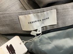 Veronika Maine Dress Pants Grey - Size 14 - 2