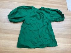 Witchery Linen Pintuck Sleeve Amazon Green - Size 10 - 2