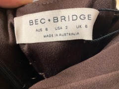 Bec + Bridge Julieta Maxi Dress Chocolate - Size 6 AU - 2 US - 6 UK - 3