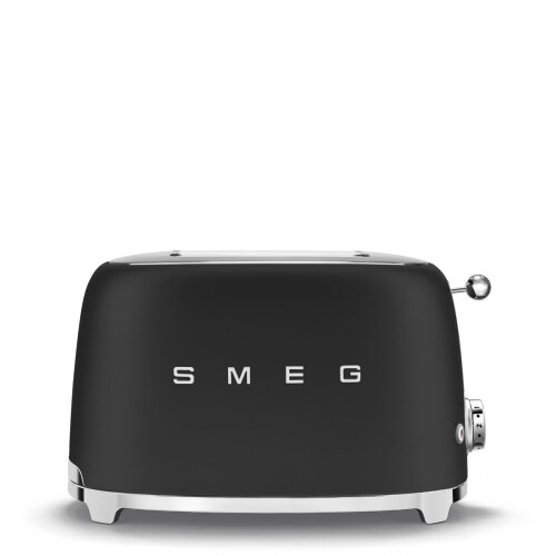 Smeg Retro 50's Style 2 Slice Toaster Matte Black TSF01BLMAU