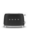 Smeg Retro 50's Style 2 Slice Toaster Matte Black TSF01BLMAU