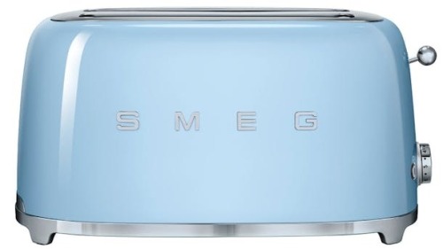 Smeg 50's Retro Style Longslot 4 Slice Toaster - Pastel Blue TSF02PBAU