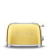 Smeg 50s Retro Style 2 Slice Toaster Gold TSF01GOAU