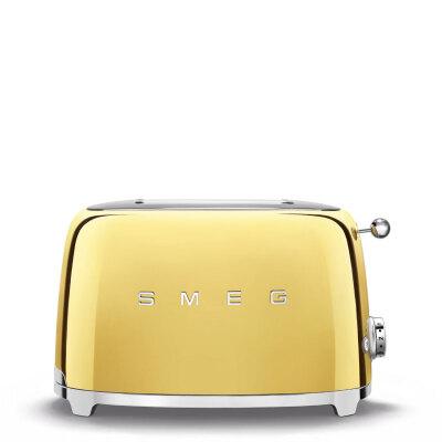 Smeg 50s Retro Style 2 Slice Toaster Gold TSF01GOAU
