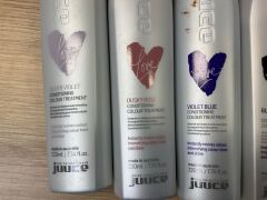 Bundle of 7 x Assorted Juice Love Conditioning Colour Treatment 220ml - 2