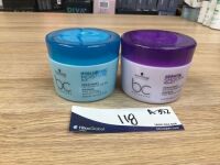 Bundle of 1 x Schwarzkopf Professional Bc Smooth Perfect Treatment 200ml & 1 x Schwarzkopf Professional Bc Hyaluronic Moisture Kick Treatment 200ml