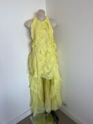 Yellow Zimmermann Wonderland Ruffle dress size 0