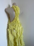 Yellow Zimmermann Wonderland Ruffle dress size 0 - 9