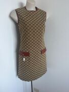 Gucci Monogram - Pattern Sleeveless Midi Dress Size 8