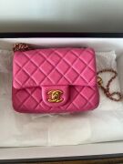 Chanel Pink Lambskin Pearl Crush Bag - 3