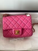 Chanel Pink Lambskin Pearl Crush Bag - 4