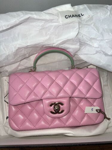 Chanel Pink Top Handle Bag