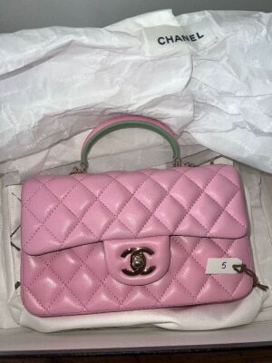 Chanel Pink Top Handle Bag