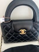 Chanel Kelly Medium Black Lambskin Bag in Black - 2