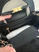 Chanel Kelly Medium Black Lambskin Bag in Black - 4