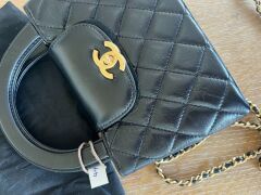 Chanel Kelly Medium Black Lambskin Bag in Black - 6