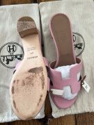 Pink Hermes Oasis Sandal, size 37 - 3