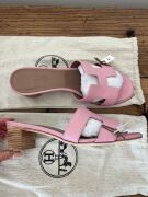 Pink Hermes Oasis Sandal, size 37 - 4