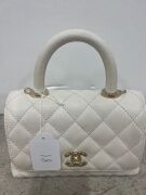 Chanel Mini White Coco Handle Bag in Iridescent White - 2