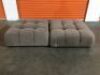 2 x Large Grey Ottomans