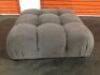 2 x Large Grey Ottomans - 2