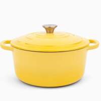 Larder & Vine Enameled Cast Iron Round Dutch Oven | 5.4L (Limoncello)