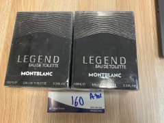 2x Mont Blanc Legend Eau De Toilette 100ml - 2