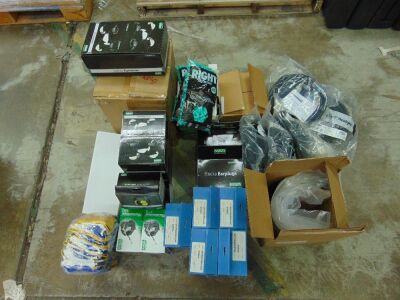 Box of Assorted MSA PPE inc Eye + Ear Protection, Headgear and Gloves.