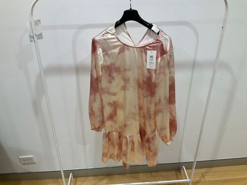 Vila Vitie L/S Dress Misty Rose /Tie Dye size: 34 Euro 