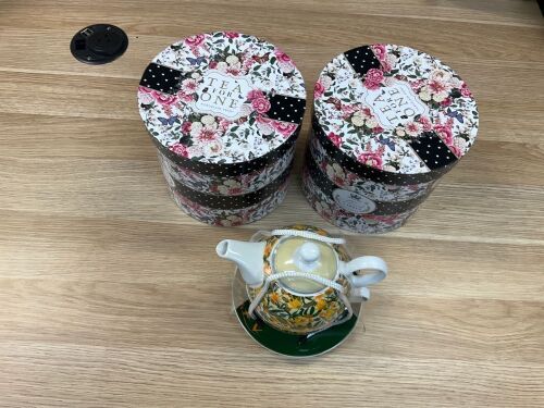 3 x Floral Garden Collection Tea for One Tea Set 